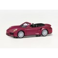 Herpa 038928-002 Porsche 911 Turbo Cabrio rood metallic 1:87