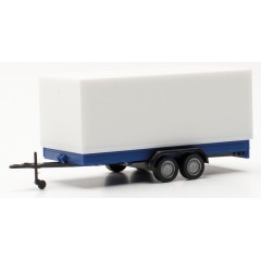 Herpa 055437 Aanhanger (tandem) voor personenauto blauw/wit 1:87