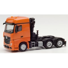Herpa 313315-002 Mercedes Benz Arocs 6x4 + Ladekran rood oranje 1:87