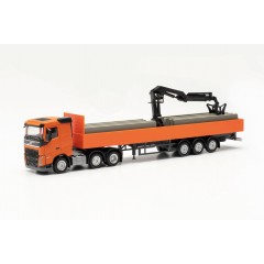 Herpa 316088 Volvo FH FD 3a. Pr.Sz. + kraan 3a oranje 1:87