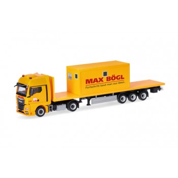 Herpa 318556 MAN TGX GX Fl.Sz. + container (kantoor) Max Bögl 1:87