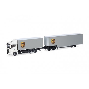Herpa 318570 MAN TGX GM W.LKW + jumbokofferauflieger UPS 1:87