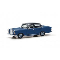 Herpa 430739004 Mercedes Benz 200 Heckflosse blauw/zwart metallic 1:87
