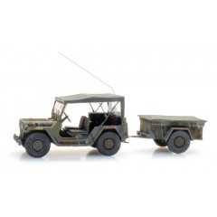 Artitec 6870568 US M151 jeep + M416 trailer MERDC 1:87