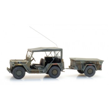 Artitec 6870568 US M151 jeep + M416 trailer MERDC 1:87
