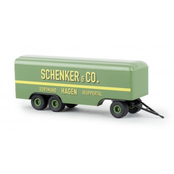 Brekina 55297 3-assige kasten aanhanger Schenker Hagen