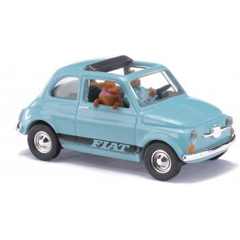 Busch 48735 Fiat 500 met bestuurder en hond 1:87 Busch 48735 Fiat 500 met bestuurder en hond 1:87