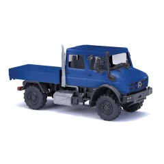 Busch 51082 Mercedes-Benz Unimog U 5023 / Doppelkabine Blauw 1:87