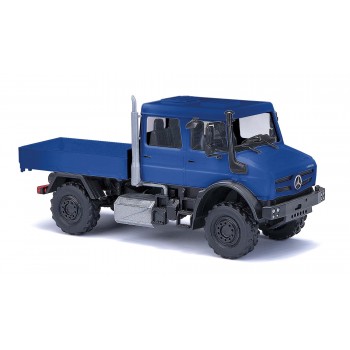 Busch 51082 Mercedes-Benz Unimog U 5023 / Doppelkabine Blauw 1:87