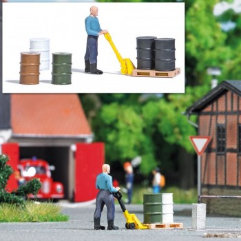 Busch 7809 A-Set: Hubwagen H0