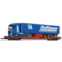Fleischmann 5275 8-achsigen Taschenwagen Bauart Saadkms der DB "Rollende Landstraße"
