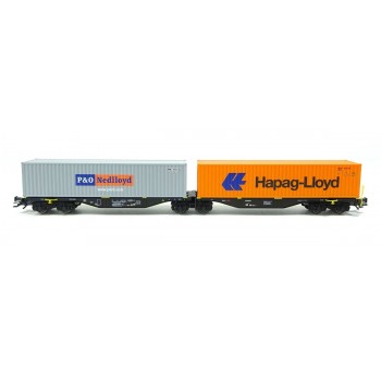 Marklin 47807 Dubbele containerwagen Sggrss 80 Raillogix