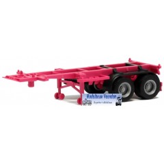 Herpa 20ft. containertrailer magenta 1:87