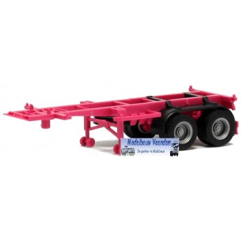 Herpa 20ft. containertrailer magenta 1:87