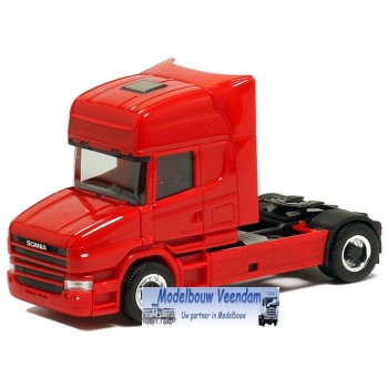 Herpa Scania Hauber 2004 Topline Zugm. 2achs vvsp. (rot, Chassis schwarz) 1:87 Herpa Scania Hauber 2004 Topline Zugm. 2achs vvsp. (rot, Chassis schwarz) 1:87