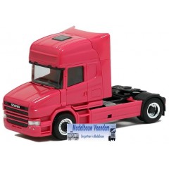 Herpa Scania Hauber 2004 Topline Zugm. 2achs vvsp. (magenta, Chassis schwarz) 1:87