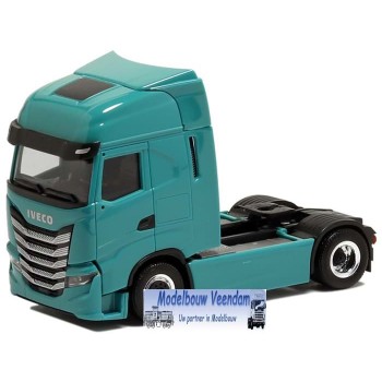 Herpa 600562 Iveco S-Way Zugm. 2achs vvsp. türkis/turquoise 1:87