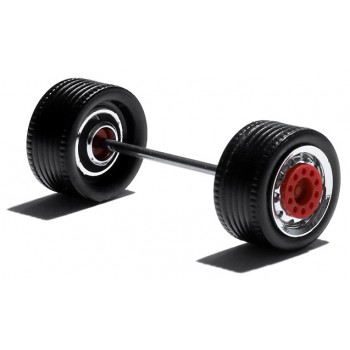 Herpa Herpa Trailerbanden voor Megatrailer Chroom/rood 1:87 Herpa Herpa Trailerbanden voor Megatrailer Chroom/rood 1:87