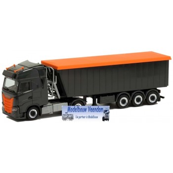 Herpa Iveco S-Way svsp. KempfKippAufl. (anthrazit/orange) 1:87 Herpa Iveco S-Way svsp. KempfKippAufl. (anthrazit/orange) 1:87