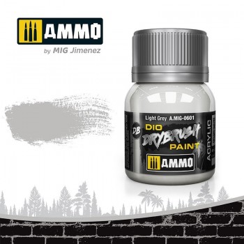 Ammo Mig Jimenez 0601 Drybrush lichtgrijs (40ml)