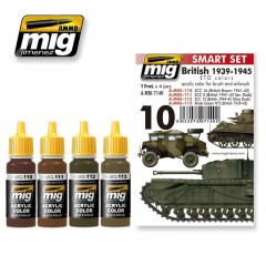 Ammo Mig Jimenez 7140 British 1939-45 European Colors 4 Jars 17 ml