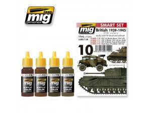 Ammo Mig Jimenez 7140 British 1939-45 European Colors 4 Jars 17 ml