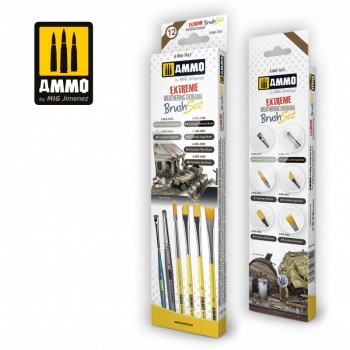 Ammo Mig Jimenez 7612 Extreme Weathering Diorama Brush Set