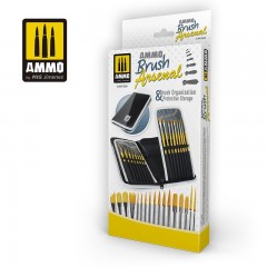 Ammo Mig Jimenez 8580 Brush Arsenal - Brush Organization & Protective Storage (17 kwasten)
