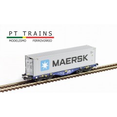 PT Trains 100264 MODALIS Sgmmnss 33 87 459 4 004-3 + MAERSK 40´HC MRSU3995923 H0