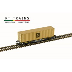 PT Trains 100320 Containerwagon Sgmmnss MFD Rail met  40ft Highcube "MSC" H0