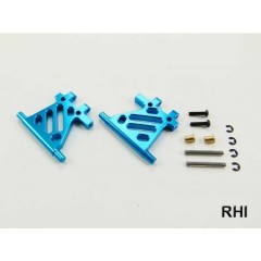 Tamiya TT-02 Draagarm (2) Blauw alu achter/onder
