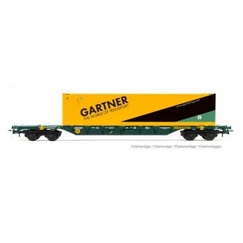 Rivarossi HR6579 Containerwagon 4-assig CEMAT 45' container Gartner