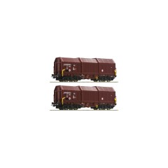 Roco 76041 2-tlg. Set: Teleskophaubenwagen DB