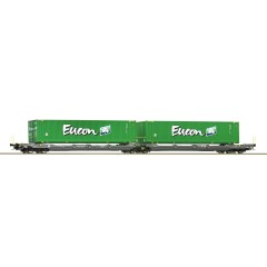 Roco 77398 Doppeltaschen-Gelenkwagen T3000e HUPAC/Eucon
