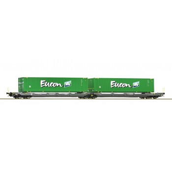 Roco 77398 Doppeltaschen-Gelenkwagen T3000e HUPAC/Eucon