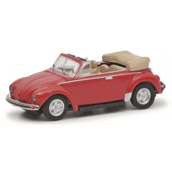 Schuco 26705 VW Kever cabrio, rood 1:87 Schuco 26705 VW Kever cabrio, rood 1:87