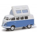 Schuco 26711 VW T1c camper, blauw/wit 1:87