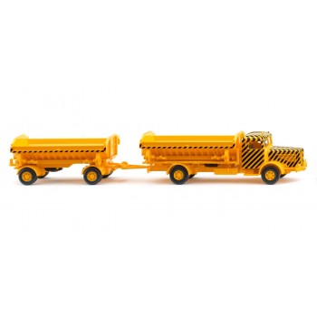 Wiking 067506 Kipperhängerzug (Büssing 8000) - verkehrsgelb 1:87