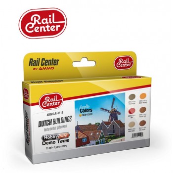 Rail Center - Nederlandse gebouwen kleurenset (6x 15ml) Rail Center - Nederlandse gebouwen kleurenset (6x 15ml)