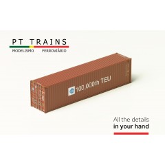 PT Trains 190004 40 Ft Highcube 100.000th TEU (BSIU9199966) H0