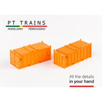 PT Trains 820802 set van 2 containers OT DP (DPRE9000857 + DPRE9001977) H0