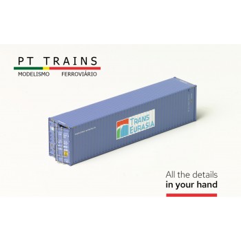 PT Trains 840401 Container 40 ft Highcube "Trans Eurasia" (CICU1041166) H0