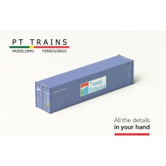 PT Trains 840401.1 Container 40 ft Highcube "Trans Eurasia" (CICU1041192) H0