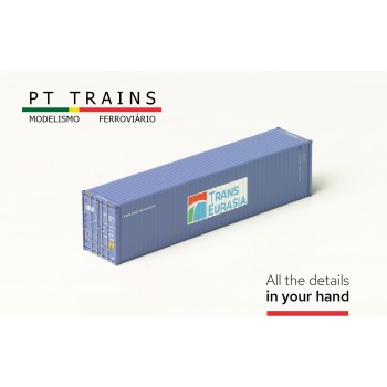 PT Trains 840401.1 Container 40 ft Highcube "Trans Eurasia" (CICU1041192) H0