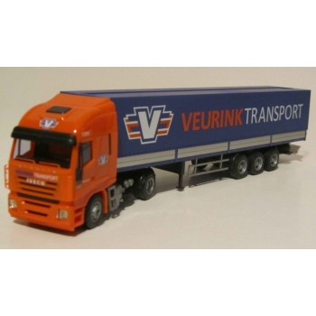 AWM 53158 Iveco Stralis Veurink Transport met huifoplegger