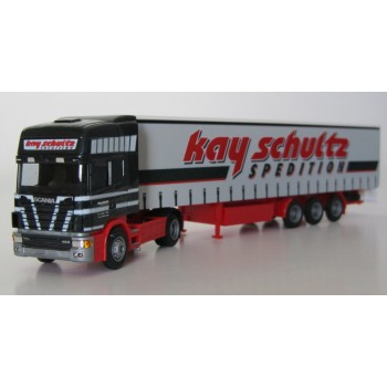 AWM 71210 Scania 4 Topline Kay Schultz Spedition met oplegger