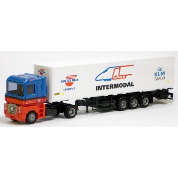 AWM 73985 Renault Magnum Jan De Rijk met box container Intermodal