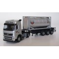AWM 74718 Volvo FH Silo Tank met 20 ft tank container