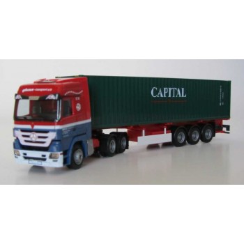 AWM 829741 Mercedes Actros Era Transport met 40 ft highcube container