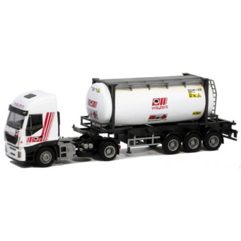 AWM 916781 Iveco Stralis Euro 6 HiWay 24ft. TankContaineroplegger "Wauters" 